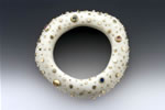 Crusted Circle Brooch by Susan Chin